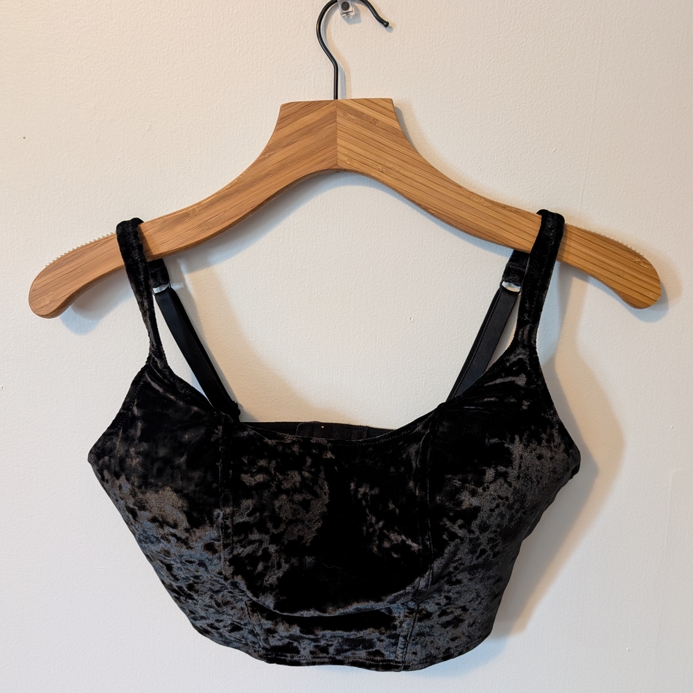 Victoria's Secret Black Crop Top/ Bra Combo